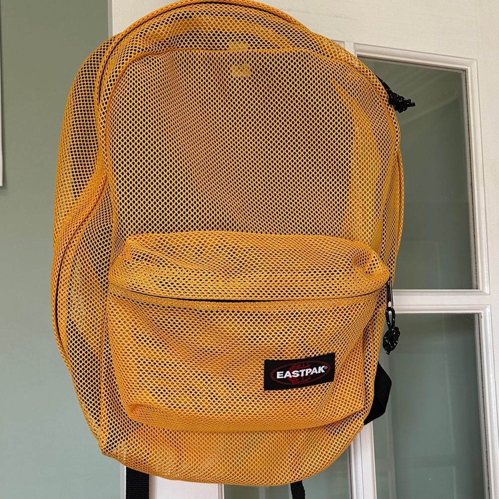 Eastpak Vibrant Yellow Mesh Backpack